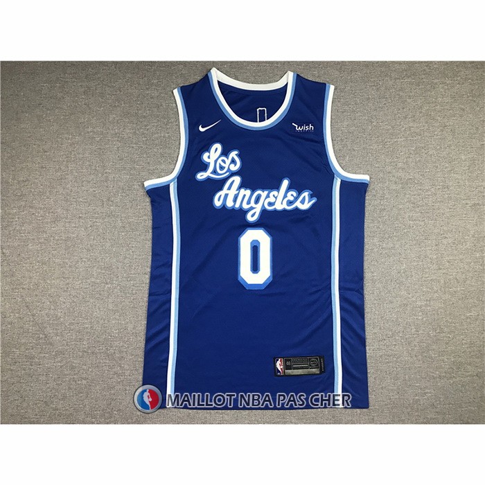 Maillot Los Angeles Lakers Russell Westbrook NO 0 Classic 2021-2022 Bleu